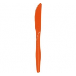 Noże plastikowe Pomarańczowe 8 szt